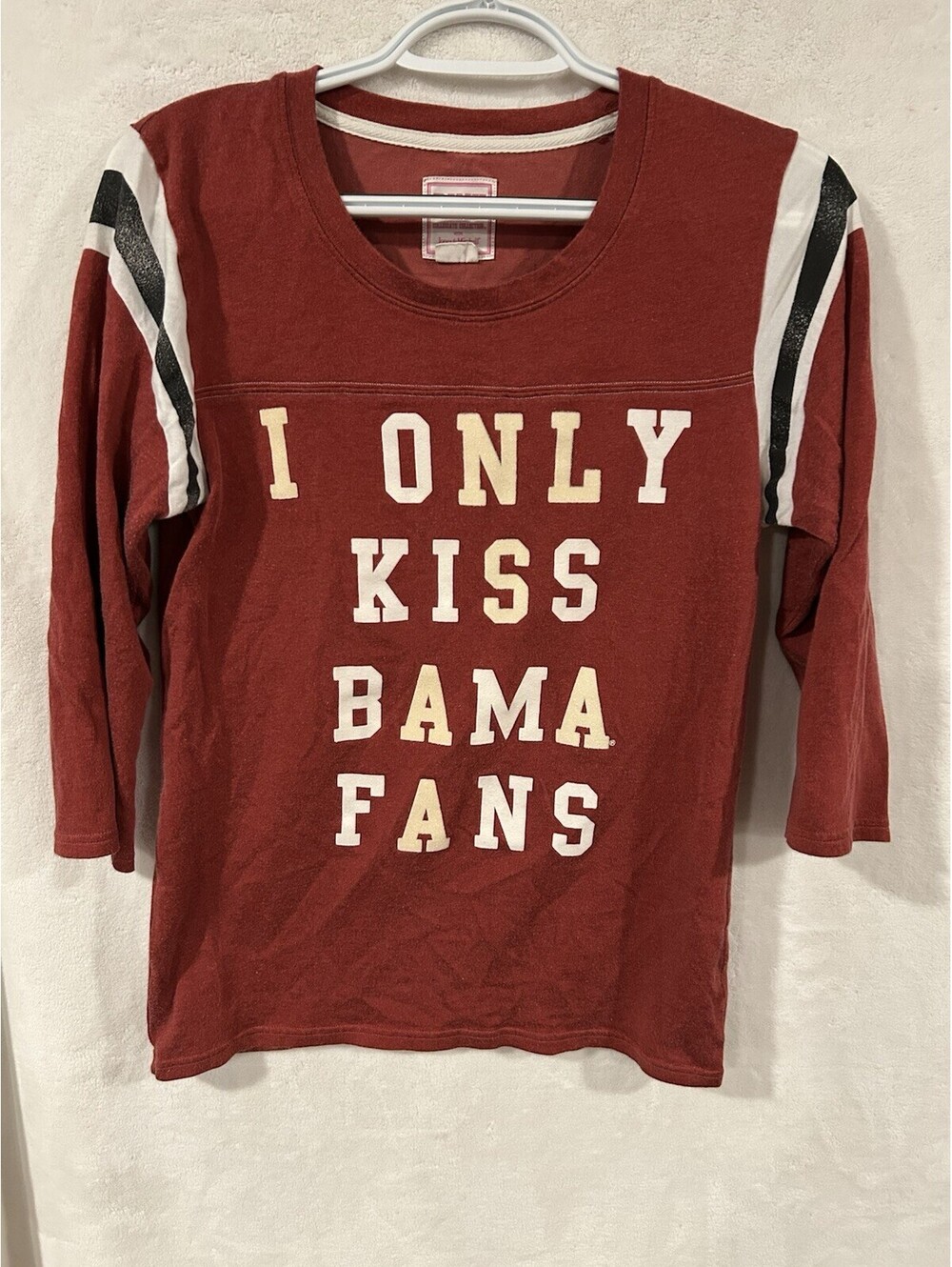 Pink By Victorias Secret Women’s L “I Only Kiss Bama Fans" Top Shirt Alabama